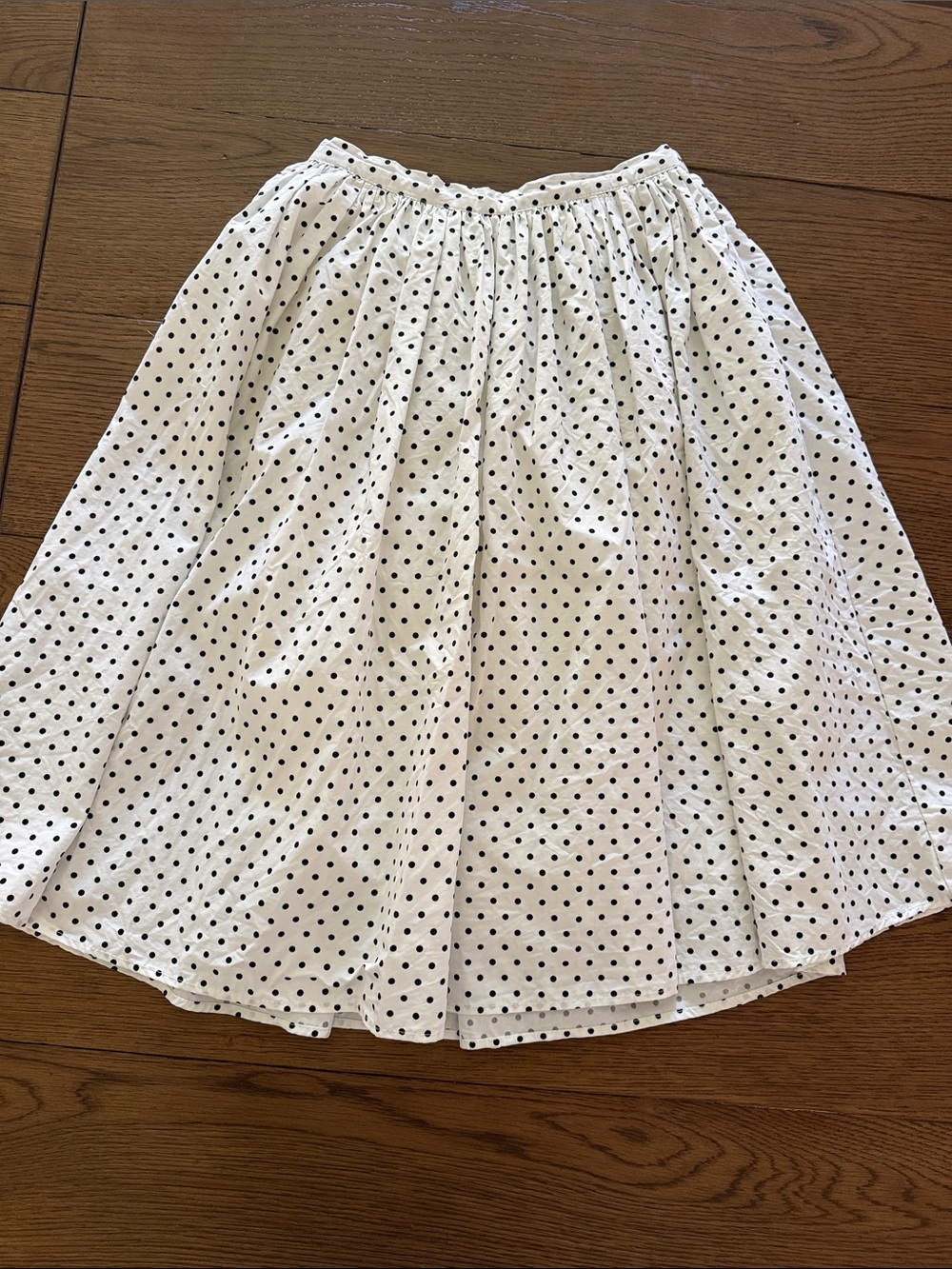 Kate Spade Girls White Polka Dot Midi Skirt